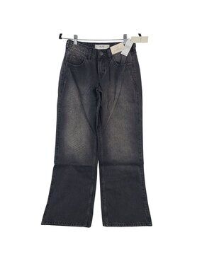 NEW Hollister Women's Low-Rise Baggy Jeans Sz 00 S W24 Short Gray Relaxed Fit